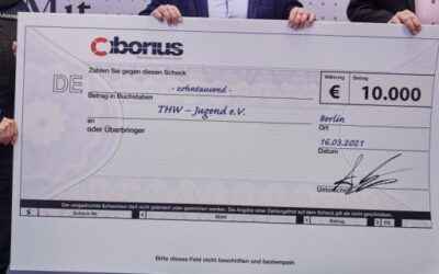 Die CIBORIUS-Gruppe hat der THW-Jugend e.V. 10.000 Euro gespendet